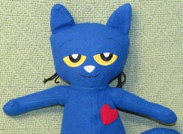 13&quot; PETE THE CAT PLUSH MERRYMAKERS DOLL BLUE WITH RED HEART STUFFED ANIM... - $10.80