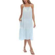 MSRP $54 Raviya Womens Tiered Dress Cover-Up Swimsuit Blue Size Small - £22.21 GBP