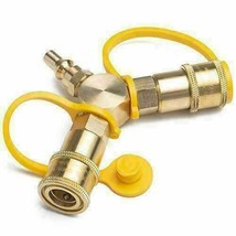 1/4&#39;&#39; RV Propane Quick Connect Y Splitter Adapter for Trailer and Hose - £17.93 GBP