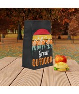Great Outdoors Retro Sunset and Mountain Range Print Insulated Lunch Bag... - £29.98 GBP