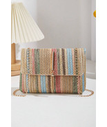 Apricot Bohemian Woven Gold Chain Shoulder Bag - $15.73 CAD