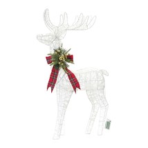 LED Deer 18.5&quot;L x 34&quot;H Cotton String 3 AA Batteries, Not Included - £70.78 GBP