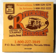 Riverside Resort Hotel Casino Laughlin Nevada Matchbook 26 Match Sticks 2 Used - £3.84 GBP