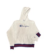 Vintage Medium Champion Reverse Weave Hoodie Red White &amp; Blue Sweatshirt - €52,04 EUR