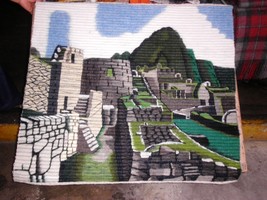 Traditionel peruvian hand weaved rug, Machu Picchu - £82.70 GBP