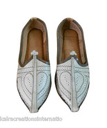 Men Shoes Mojari Indian Handmade Leather Espadrilles Khussa Jutties US 8  - £43.45 GBP