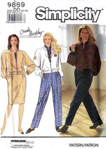 Misses' Pants, Skirt & Jacket Vtg 1990 Simplicity Pattern 9869 Size 4-10 Uncut - £9.44 GBP