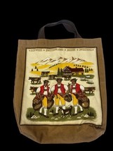 Fisba Stoffels Tote Bag Cloth Fabric RARE Vintage 1960s Switzerland Graphic - $99.89