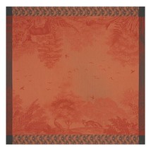 Set of 4 Le Jacquard Francais Foret Enchantee Orange Napkins - $1,689.39 MXN