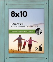Americanflat 8X10 Rustic Picture Frame In Turquoise Blue With Textured W... - $827.41 MXN