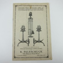 Art Deco Catalog B. Paleschuck House of Metal Ware New York City Vintage... - $29.99