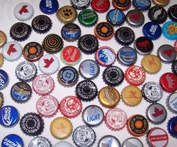 100 Beer Bottle Caps Mixed Lot Recycle Upcycle Craft Projects Collecting Used - £10.03 GBP