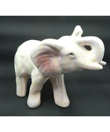 Ceramic Lustreware Elephant Figurine Good Luck Raised Trunk - £12.76 GBP