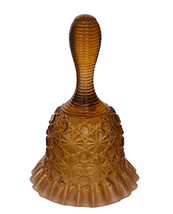 Fenton art glass figurine bell daisy button hobnail ruffled opalescent vtg cameo - £47.73 GBP