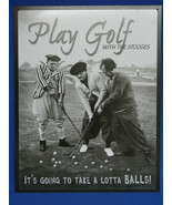 Three Stooges Play Golf Lotta Balls Funny Metal Sign Large Size 12.5x16 ... - £18.43 GBP