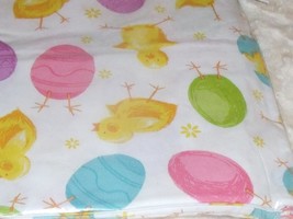 New Easter Hatching Chick Eggs Tablecloth 52 X 90 Pink Blue Green Purple Spring - £15.78 GBP