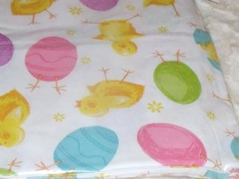 New Easter Hatching Chick Eggs Tablecloth 52 X 90 Pink Blue Green Purple Spring - £15.79 GBP