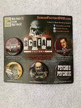 SCREAM FACTORY - Original Promo Pin Set of 5 SDCC 2013 Vincent Price Day of the  - £19.26 GBP