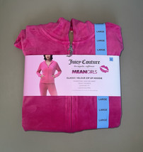 Juicy Couture Mean Girls Classic Velour Zip Up Hoodie Women’s L Free Love - $408.54 MXN