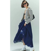 New Anthropologie Hutch Pleated Tulle Midi Skirt $168 SMALL Blue Elastic... - $99.00