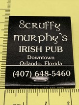 Vintage Matchbook Scruffy Murphy’s Irish Pub Orlando, Fl  Downtown  gmg Unstruck - £9.78 GBP