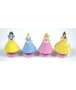 DISNEY STORE EXCLUSIVE LOT OF 4 PRINCESS FIGURINES OR CAKE TOPPERS 3&quot; - $179.32 MXN