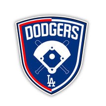Los Angeles Dodgers Shield Logo Baseball Fan Sticker Vinyl Decal (Style #6) - $4.50+