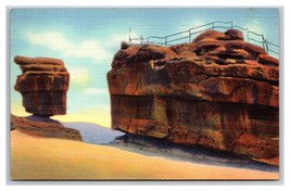 Balanced &amp; Steamboat Rock Colorado Springs CO UNP Linen Postcard Z2 - £1.99 GBP