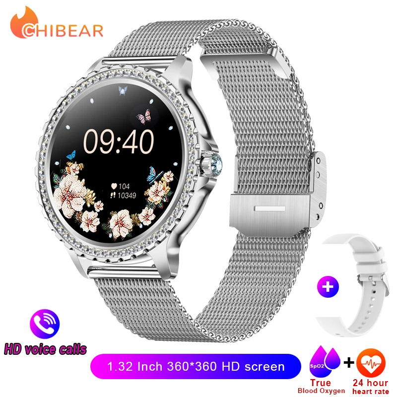 AMOLED Screen Smart Watch Heart Rate Blood Oxygen Fashion Ladies Bracele... - £54.62 GBP