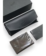 Persol Sunglasses Eyeglasses Leather Black Case Full Set Genuine NEW - $107.79 CAD