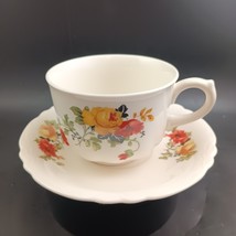 Homer Laughlin Rose &amp; Poppy Virginia Rose Teacup &amp; Saucer, Quantity Disc... - $12.00