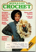 Quick &amp; Easy Crochet Magazine November/December 1987 Three Little Kittens - $6.79