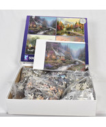 Ceaco Thomas Kinkade 4 Puzzles In 1  500 Pieces 3641-11 Unused Open Box - $753.77 MXN