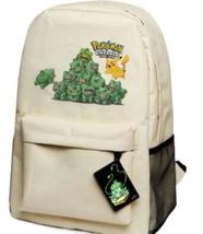 Pokemon Bulbasaur Full size School Bag Backpack White approx 16&quot; - £18.79 GBP