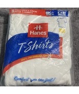 Vintage 1997 Hanes Men’s Crew Neck T-Shirts White 3 Pack XL Cotton Big &amp;... - $657.27 MXN