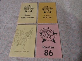 Matchbox USA  Roster  Booklets from 1983 1984 1985 1986 - $17.50