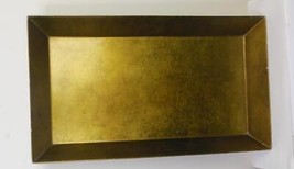 Vintage Asiaphile Footed  Lacquer Tray Old Gold 14.5 x 9 Inches - $39.60