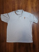 Arizona State Sun Devils Russel Athletics Polo Shirt Xl 46-48 Grey Silver Stripe - £23.34 GBP