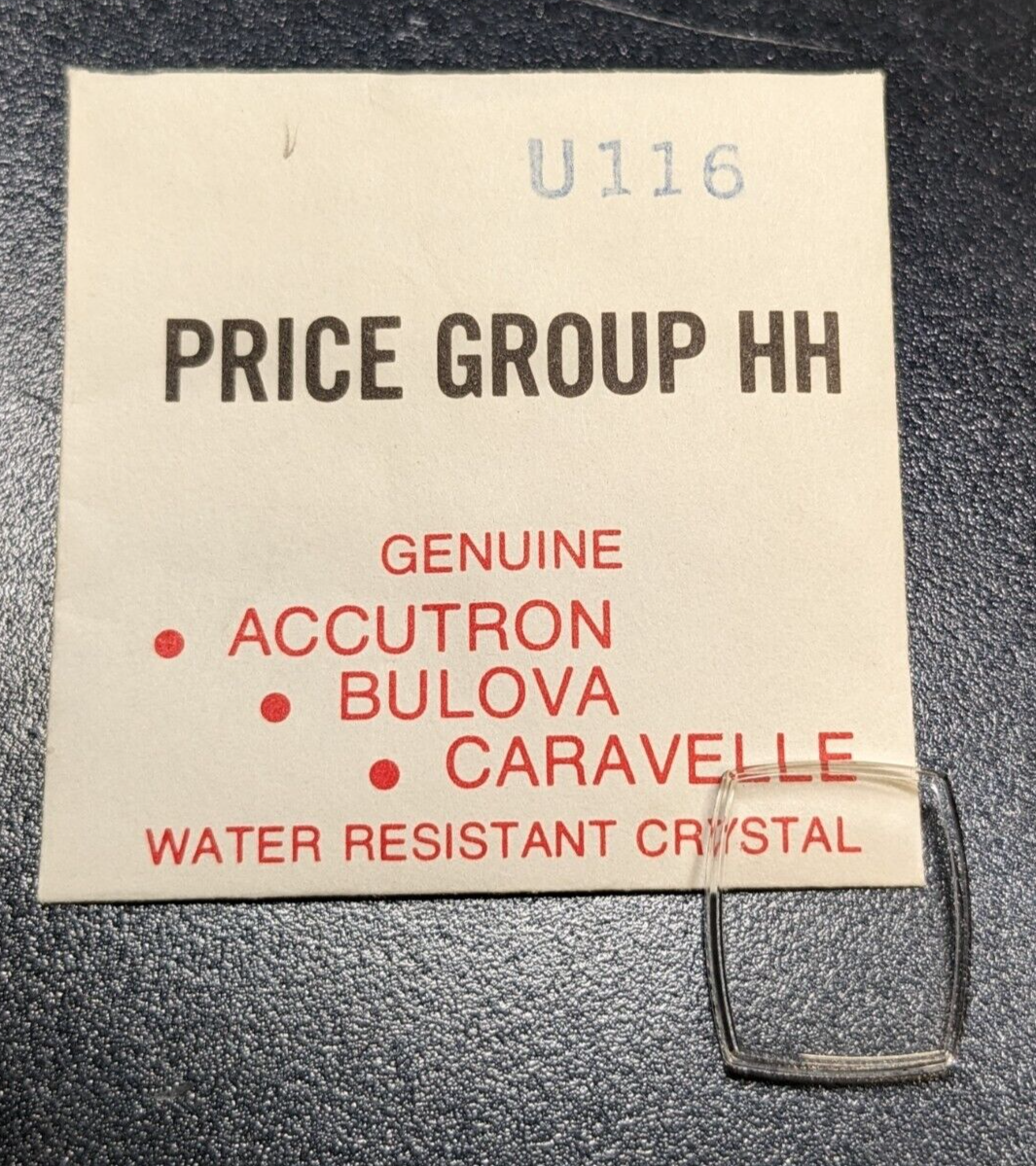 Genuine NEW Bulova Ladies Replacement Watch Crystal Part# U116 - $12.86