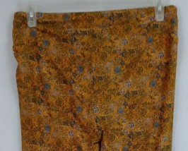 New LuLaRoe Tall &amp; Curvy Leggings Gold With Blue Floral Paisley - £12.20 GBP