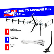 2024 New Directional Vhf Uhf Outdoor Digital Hd Tv Antenna Over The Air Ota - £41.77 GBP