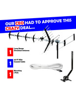 2024 NEW DIRECTIONAL VHF UHF OUTDOOR DIGITAL HD TV ANTENNA OVER THE AIR OTA - £41.09 GBP