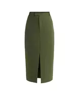 Scoop Women’s Ultimate Crepe Front Slit Midi Skirt, Size 6 - $13.00