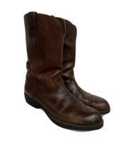 Durango Mens Brown Leather Roper Cowboy Western Rodeo Boots US 10.5D Pull On USA - £62.56 GBP