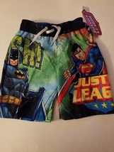 Justice League  Boys  Board Short Swim Trunks Size  4 or  7 NWT  - $13.99