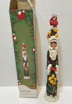 Vintage JC Penneys Christmas Santa Figurine Decoration with Redbird 11.5 in - £15.93 GBP