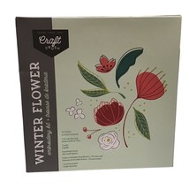 Craft Crush Winter Flower Embroidery Kit Design Make Love Boxed Set Craft Gift - £8.10 GBP