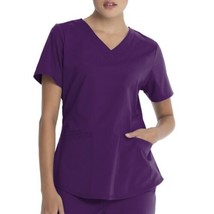 Scrubstar Women&#39;s Core Essentials Stretch V-Neck Scrub Top Purple WM01T8... - £8.60 GBP