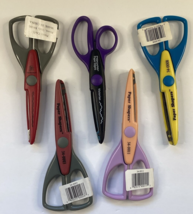 Lot of 5 Fiskars Scissors Decor  Provo Craft Scrapbook Paper Shaper Cutt... - $9.89