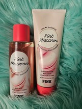 Victoria Secret Pink Macaron Fragrance Mist & Body Lotion 2pc Set - £33.59 GBP